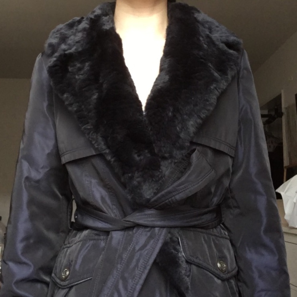 Price firm Rex Rabbit genuine fur trim coat